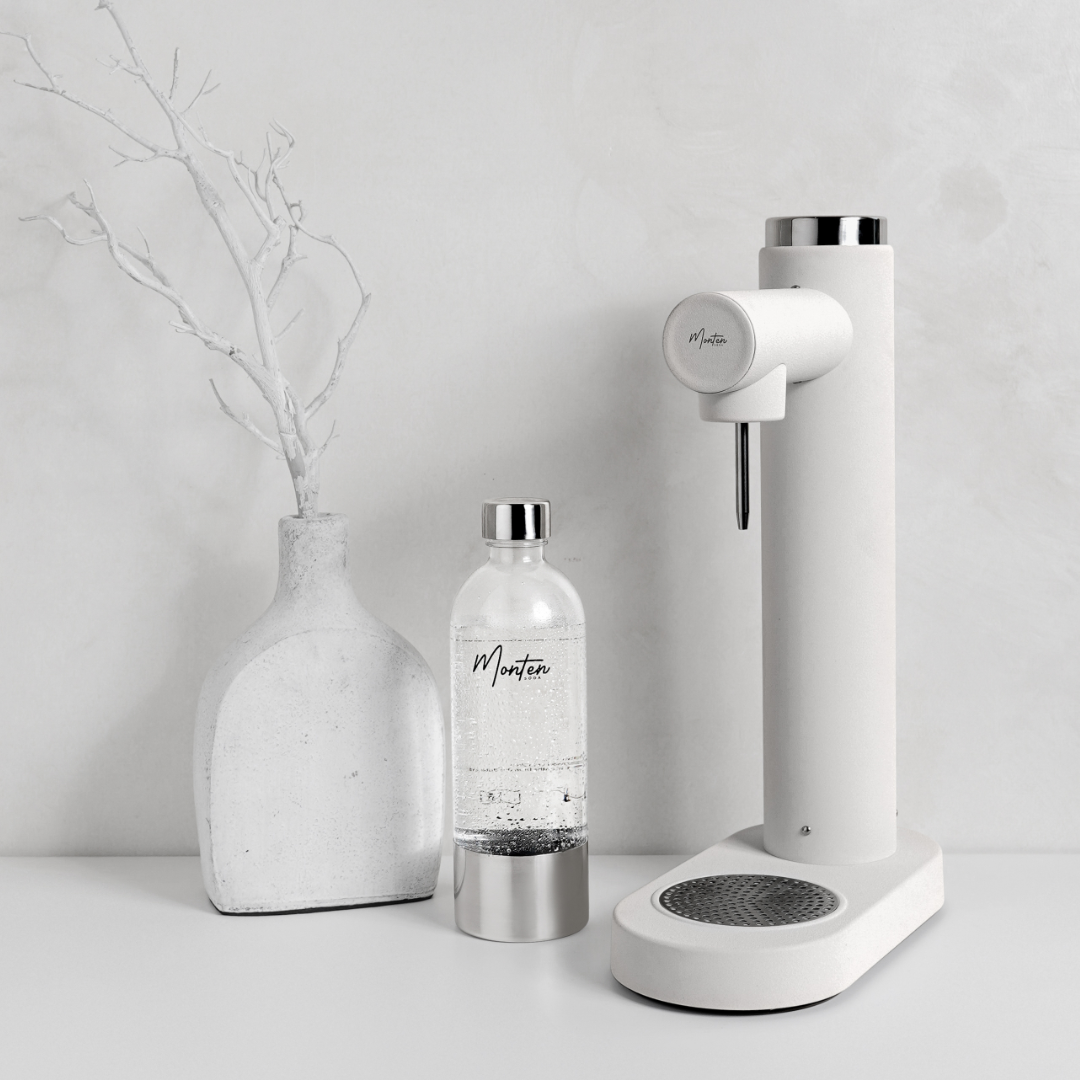 Matte White Soda Maker Monten Soda Sparkling Water Maker
