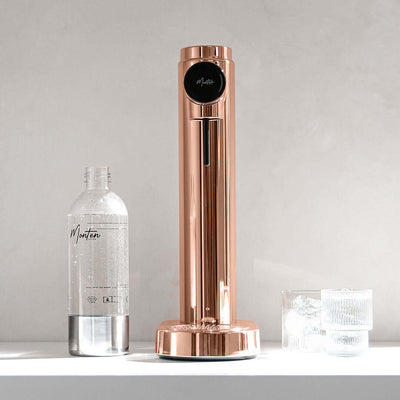 Front view of a Copper soda maker or sparkling water maker
